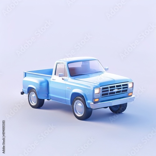 Icon of pickup truck, Glossy glass style