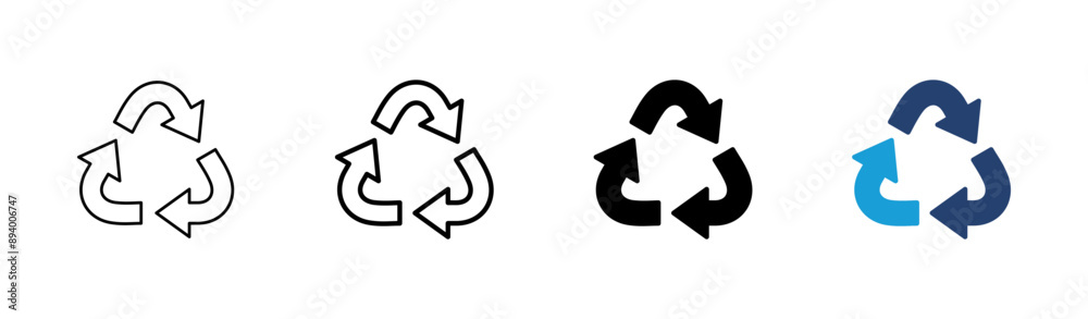 Recycle icon set. Recycling vector icon. Recycle icon set. Recycling vector icon.