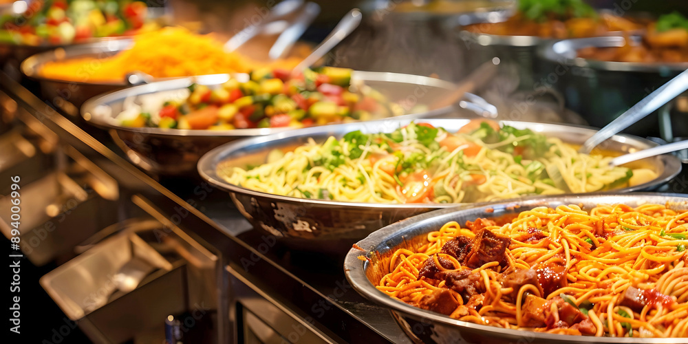stir fried noodles with vegetables food, ai generated. stir fried noodles with vegetables food, ai generated.