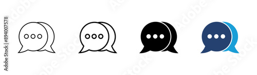 Chat icon set. speech bubble icon. comment icon vector. message. contact us