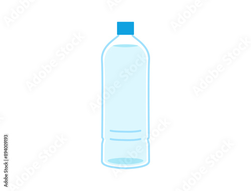 ラベルレスのペットボトルの水をイメージしたイラスト