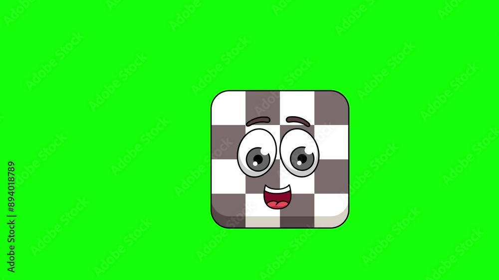 chess board cartoon animation holds a banner, emoji emoticon chess board cartoon animation holds a banner, emoji emoticon