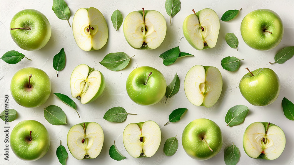 Green and yellow apple Green and yellow apple