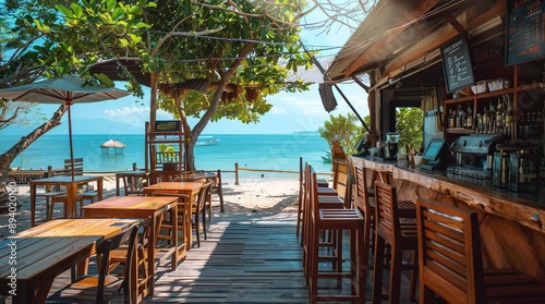 Outdoor cafe on a quiet day, featuring a serene and inviting atmosphere with minimal activity.
  Seamless looping 4k time-lapse virtual video animation Generated AI