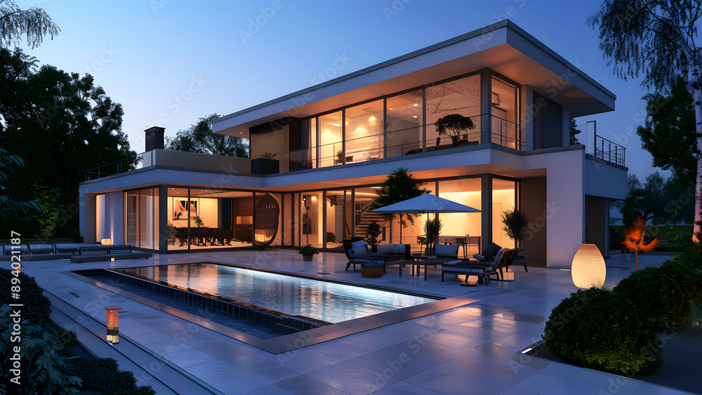 Fototapeta premium realistic high-resolution photo of house, with detailed background