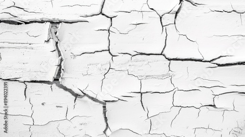 White wood texture with cracks