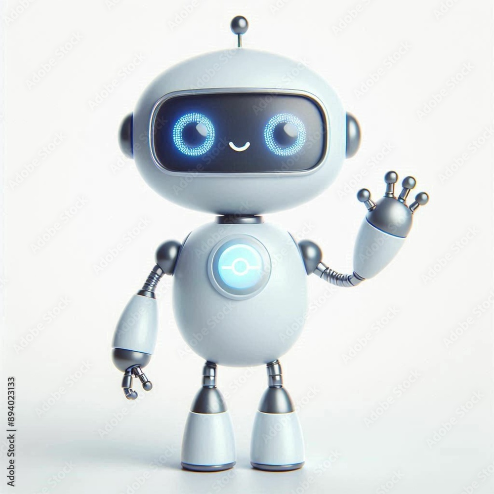 robot waving, Generative Ai