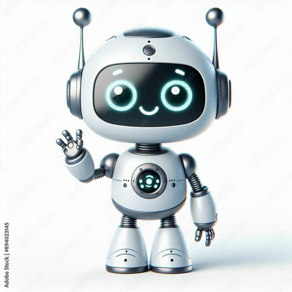 friendly robot, Generative Ai friendly robot, Generative Ai