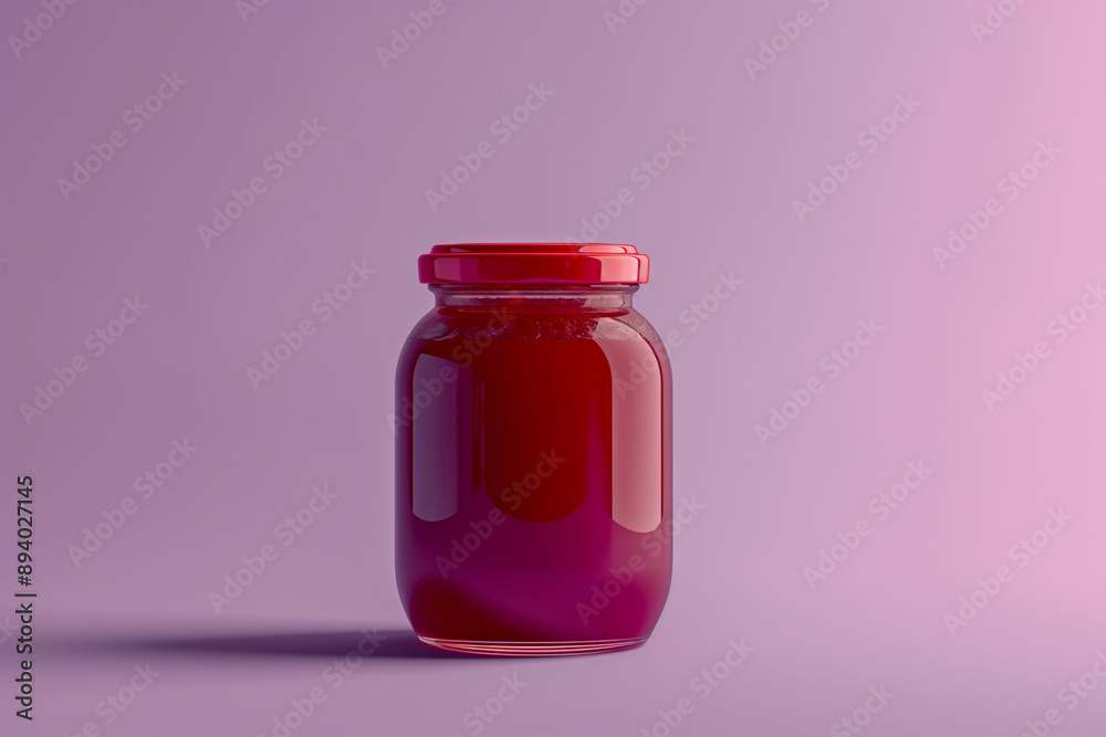 Glass jar of homemade raspberry jam with lid, sweet preserves, pink background, food photography, delicious homemade preserves, fruit jam, sweet treat Glass jar of homemade raspberry jam with lid, sweet preserves, pink background, food photography, delicious homemade preserves, fruit jam, sweet treat