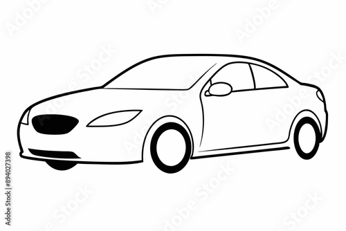 Mazda3 Car Vector Illustration with White Background Cartoons, Clipart, Line Art Design, Mazda3 car vector illustration with white background, perfect for cartoons and clipart