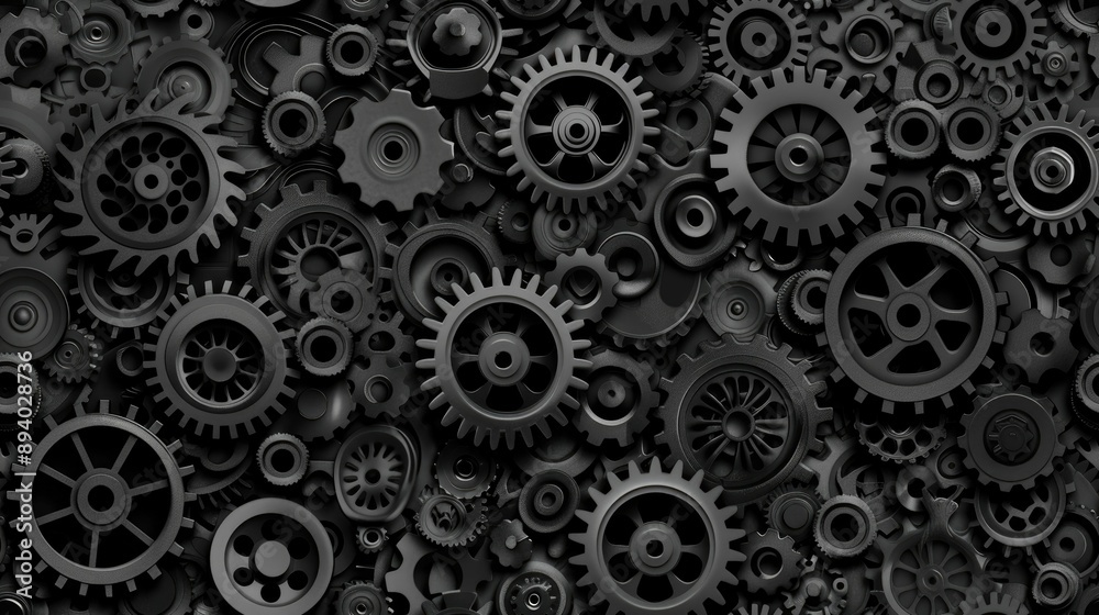 Interlocking gears forming a seamless pattern Interlocking gears forming a seamless pattern
