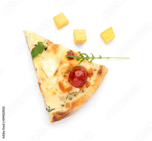 Piece of delicious pizza wi...