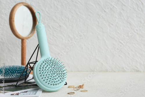 Hair brushes with mirror on...