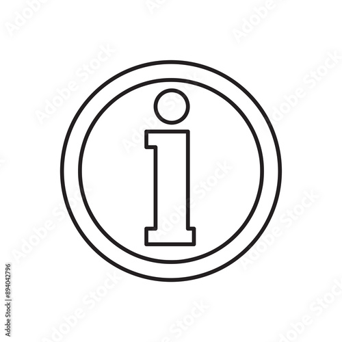 Information sign icon,vector. simple linear illustration..eps