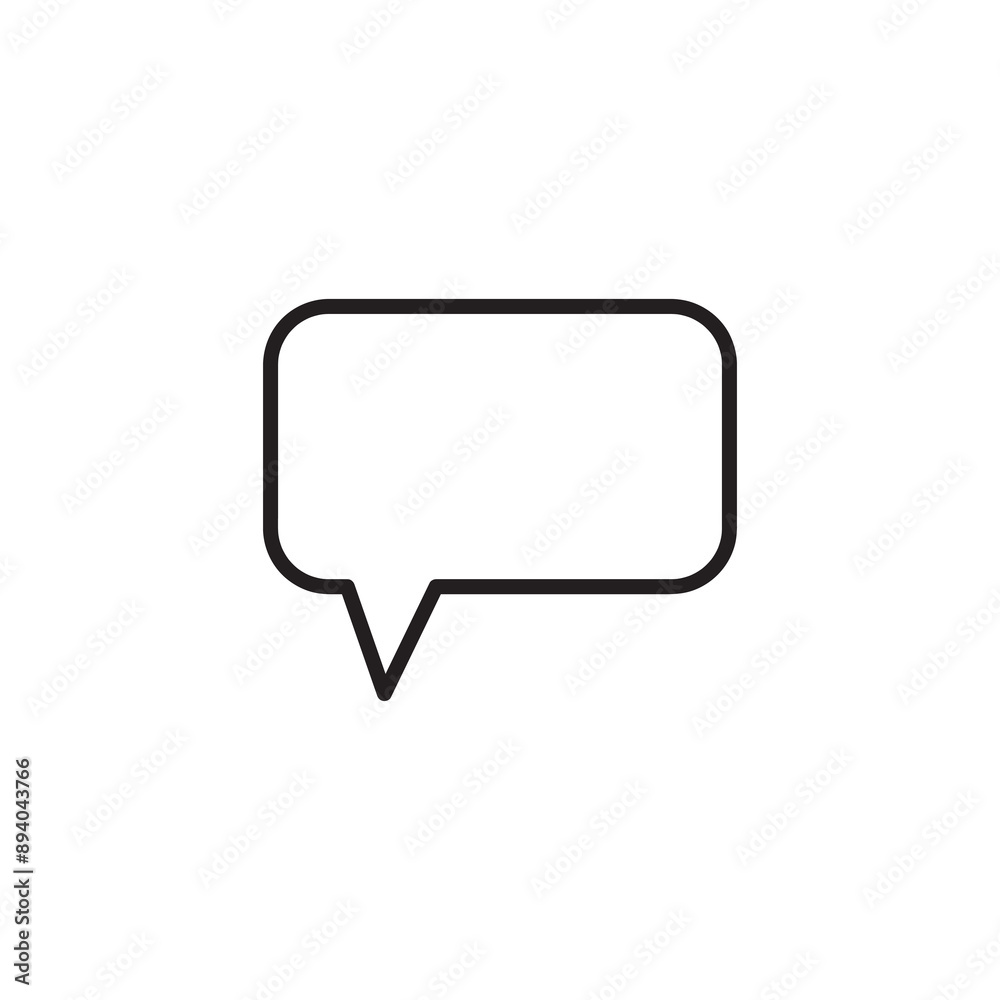 Speech bubble icon, simple flat linear illustration..eps Speech bubble icon, simple flat linear illustration..eps