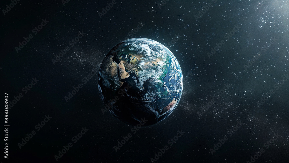 Fototapeta premium realistic high-resolution photo of Earth, with detailed background