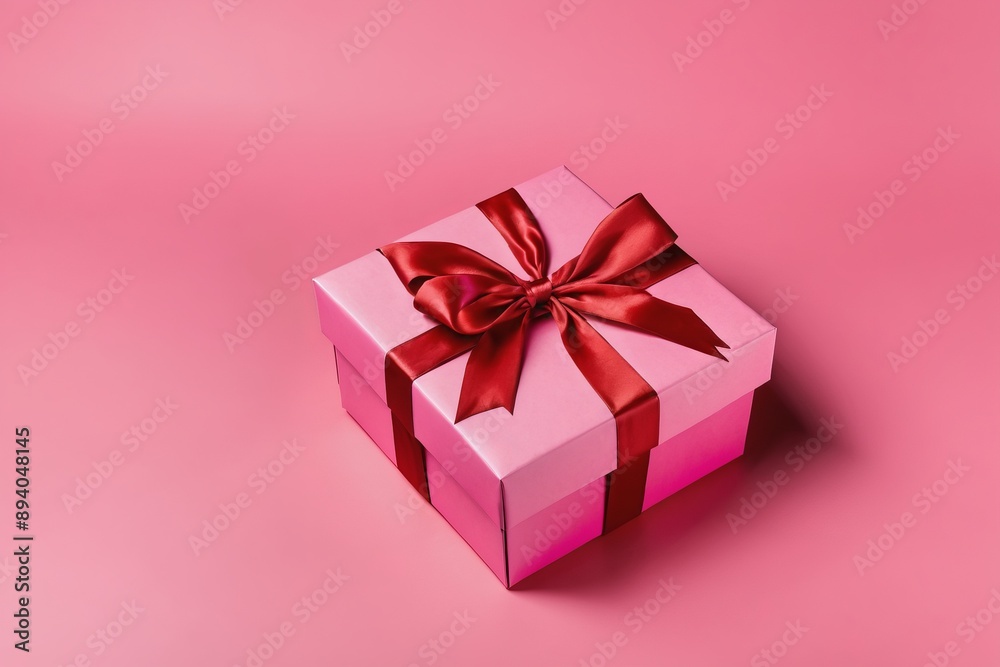 Pink gift box with ribbon perfect for Christmas birthdays holidays or any celebration featuring decorations like a bow wrapped in pink paper and ideal for surprises weddings or anniversaries Pink gift box with ribbon perfect for Christmas birthdays holidays or any celebration featuring decorations like a bow wrapped in pink paper and ideal for surprises weddings or anniversaries
