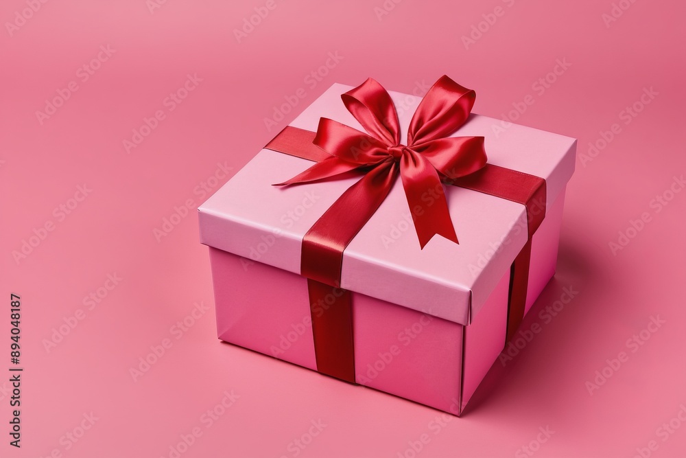 Pink gift box with ribbon perfect for Christmas birthdays holidays or any celebration featuring decorations like a bow wrapped in pink paper and ideal for surprises weddings or anniversaries Pink gift box with ribbon perfect for Christmas birthdays holidays or any celebration featuring decorations like a bow wrapped in pink paper and ideal for surprises weddings or anniversaries