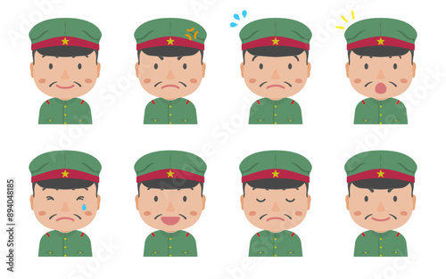 色々な表情の大日本帝国陸軍将校
