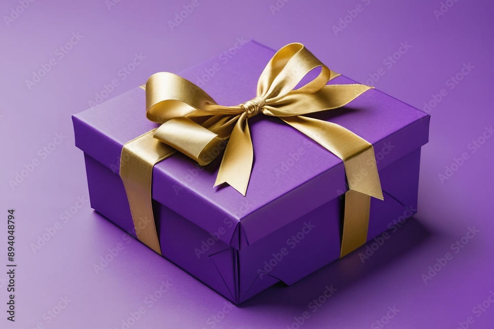 purple gift boxes with ribbons decorated for a celebration isolated purple background purple gift boxes with ribbons decorated for a celebration isolated purple background