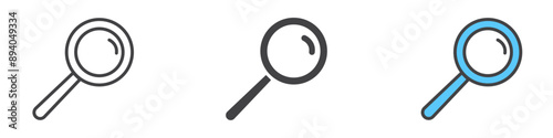 Search icon collection set on white background color