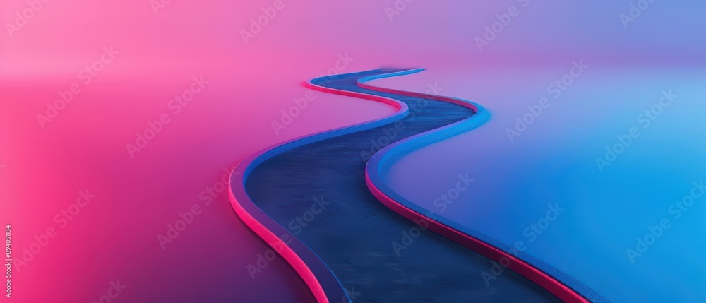 A vibrant portrayal of a new business journey, banner, with copy space A vibrant portrayal of a new business journey, banner, with copy space