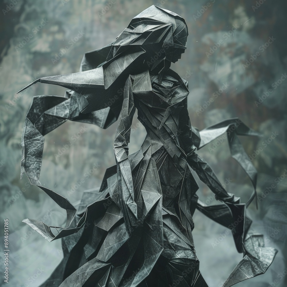 Metal Origami Texture Design Reference: Texture Metal Origami Banshee A Complex Texture Metal Origami Banshee