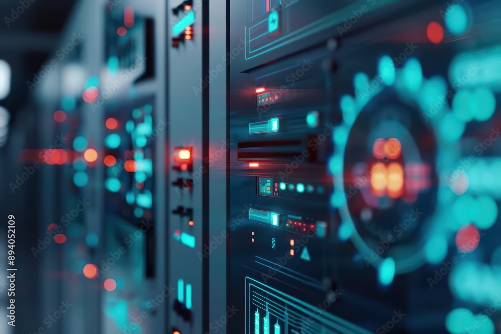 Energy management is depicted in an ultramodern banner with a supernatural scene, showcasing advanced control systems and space for customization Energy management is depicted in an ultramodern banner with a supernatural scene, showcasing advanced control systems and space for customization