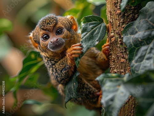 Tiny Master of the Canopy - Pygmy Marmoset in its Natural Habitat