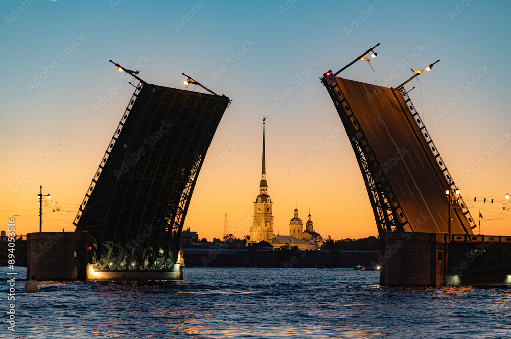 Palace bridge in Saint Petersburg
