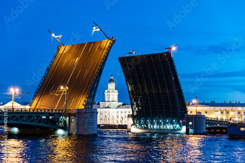 Palace bridge in Saint Petersburg