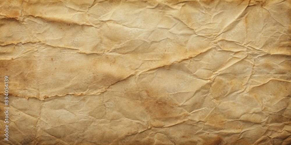 A close-up image of aged parchment paper with visible creases and discoloration , vintage, texture, background, antique, document A close-up image of aged parchment paper with visible creases and discoloration , vintage, texture, background, antique, document