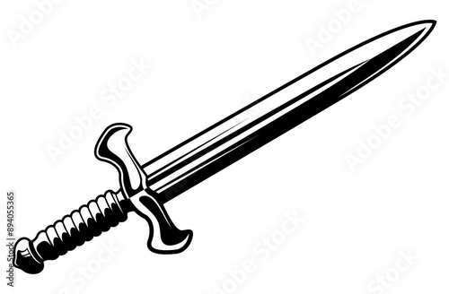 Vector silhouettes of flat-designed Arabian, pirate, knight and executioner swords isolated on a white background.