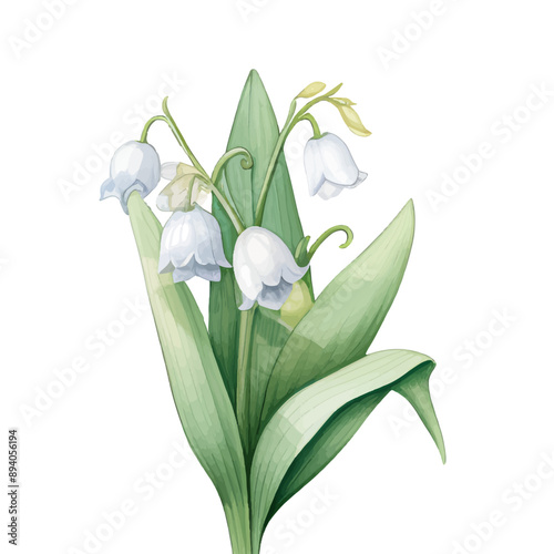 watercolor, beautiful lily flower clipart 
