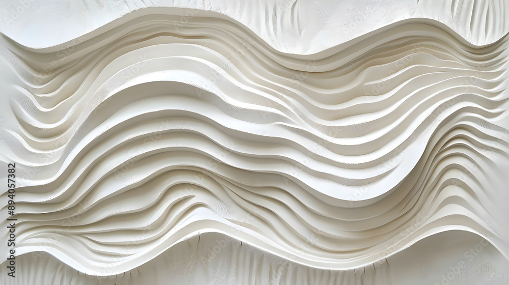 Obraz premium White Abstract Wave Texture