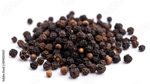 Obraz na płótnie black pepper on white background w salonie