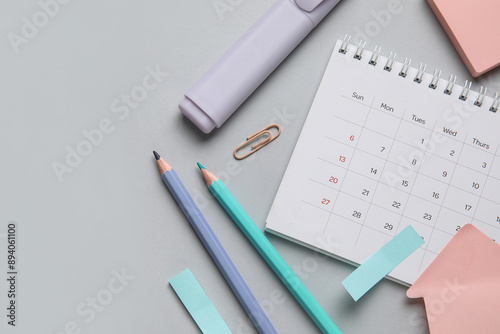 Calendar with office statio...