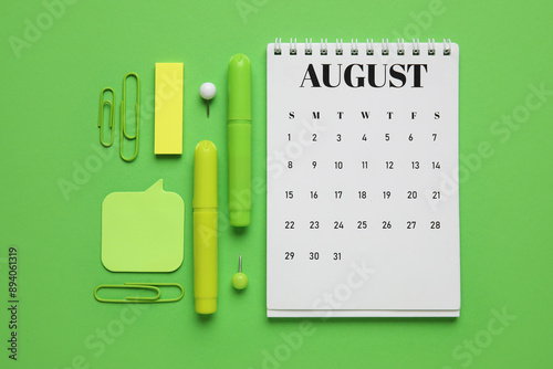 Calendar with office statio...
