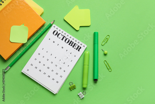 Calendar with office statio...