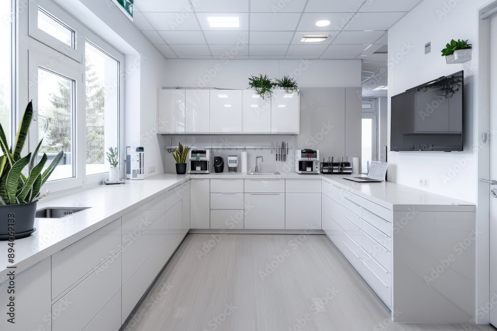 white modern kitchen in a house with a beautiful design white modern kitchen in a house with a beautiful design