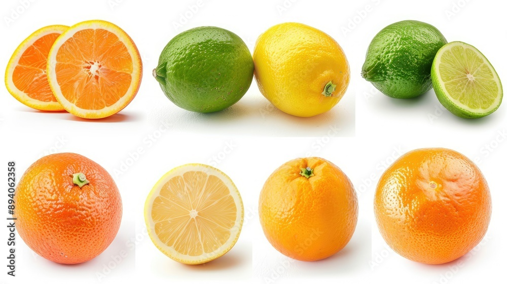 A Collage of Fresh Citrus Fruits A Collage of Fresh Citrus Fruits