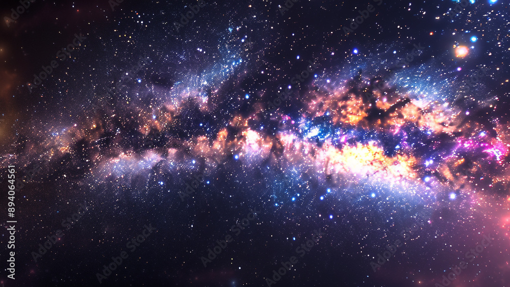 Fototapeta premium realistic high-resolution photo of galaxy, with detailed background