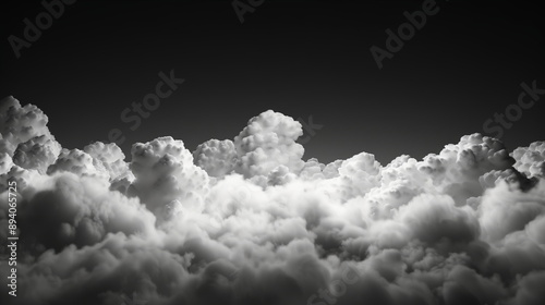 photo of black and white sky cloud background, bnw sky photo, monochrome cloud background