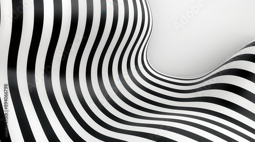 Abstract Black and White Stripes Background.