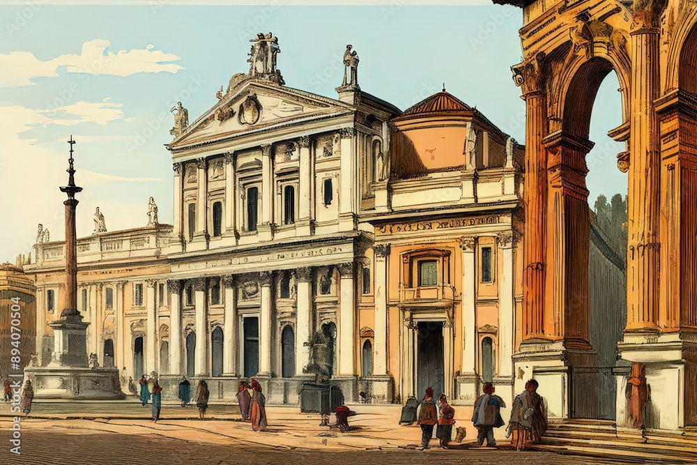 Obraz premium the ai generated image, Vatican city