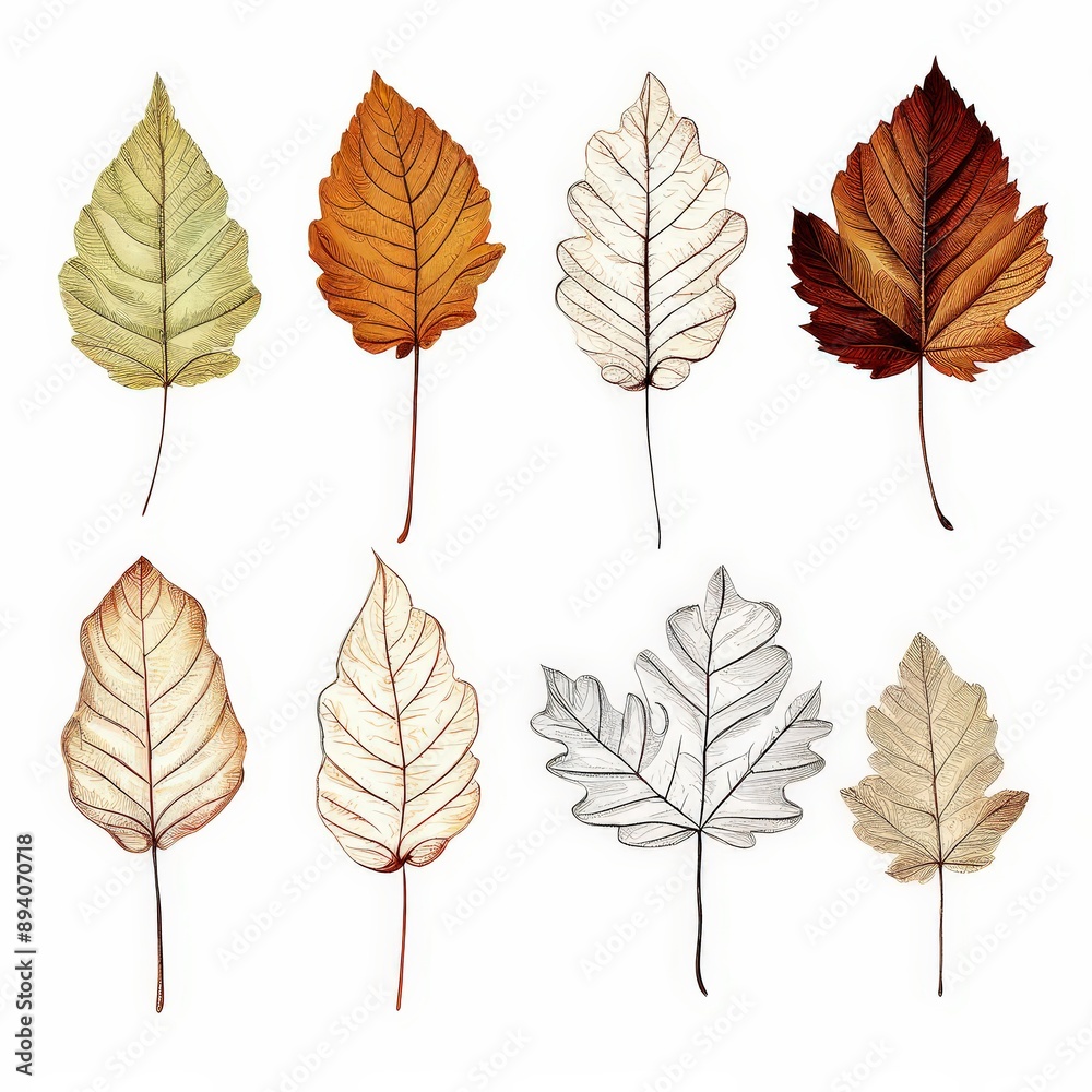 the ai generated image, Collection of Vibrant Fall Leaves in a Spectrum of Colors, isolated on the ai generated image, Collection of Vibrant Fall Leaves in a Spectrum of Colors, isolated on