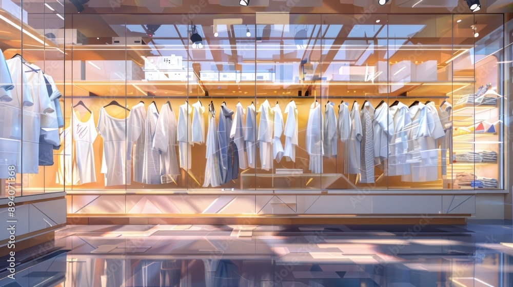Modern Clothing Store Display Window Modern Clothing Store Display Window