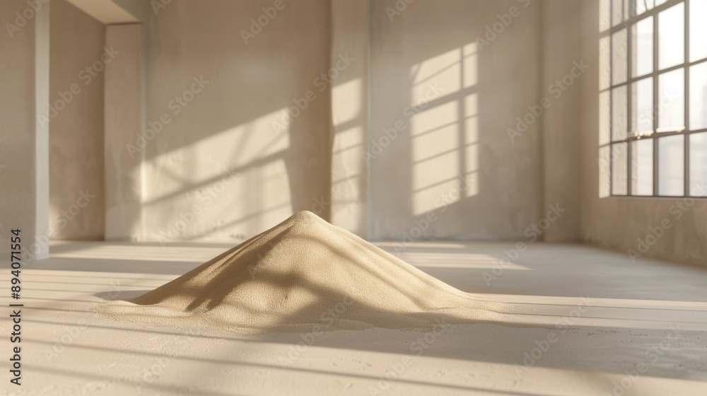 interior of a room, A sandy floor with beige-colored space, indoor, empty studio interior of a room, A sandy floor with beige-colored space, indoor, empty studio