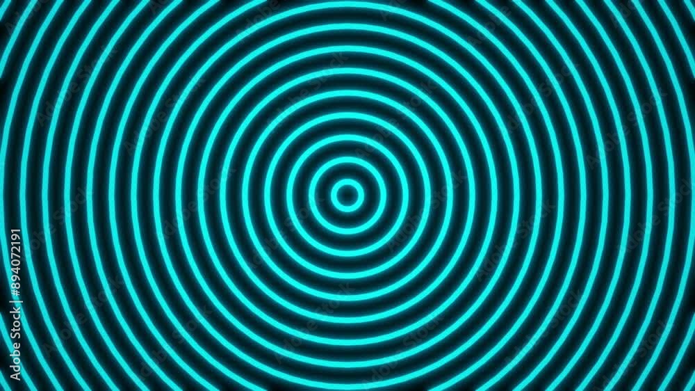 Abstract loop neon blue concentric circle video animated background Abstract loop neon blue concentric circle video animated background