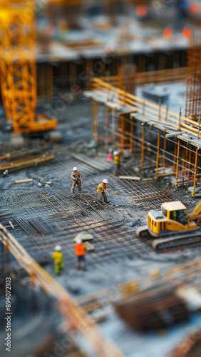  realistic high-resolution photo of construction site, with detailed background